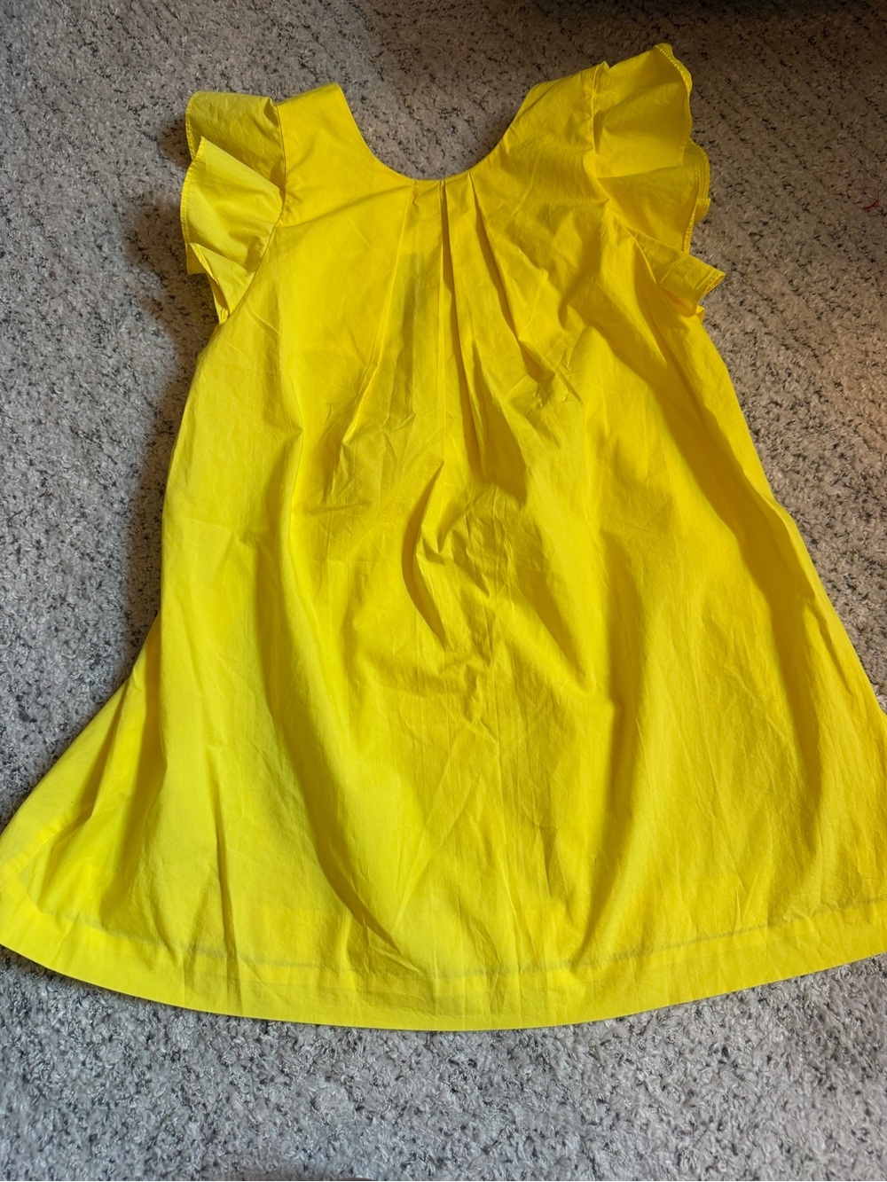 Jacadi Bright Yellow Flutter Sleeve Dress Euc size 8